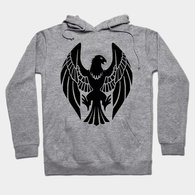 Black Eagles (Black and White) Hoodie by SJBTees